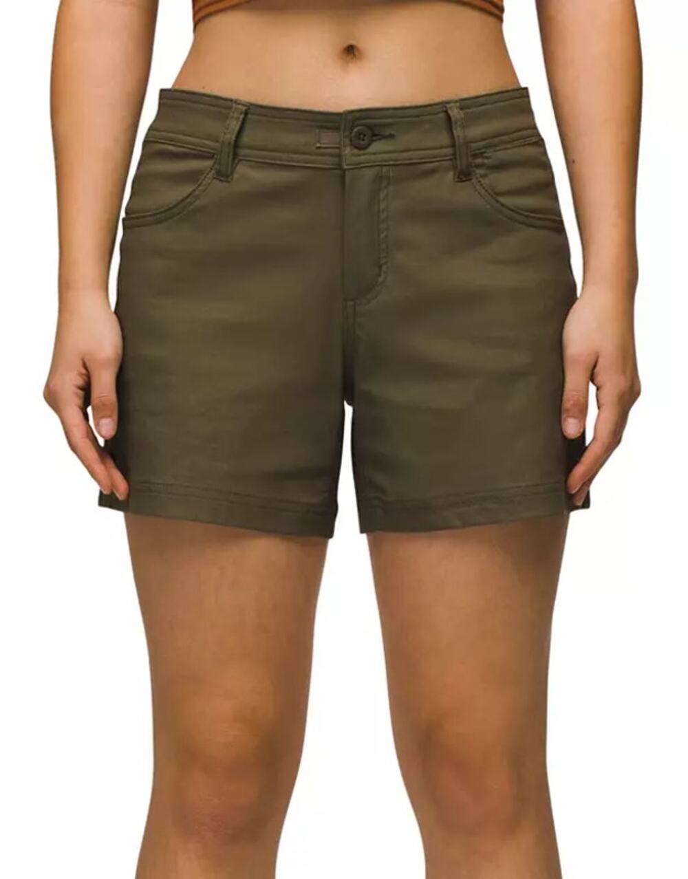 Prana Halle Short II Women's 16 Slate Green 5" Inseam Standard Fit High Rise